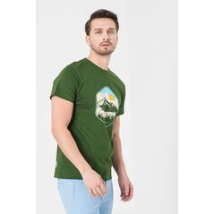 Tricou casual moldoveanu barbati bottle green-xl,  Tricouri | electropc.ro