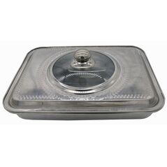 Tava  cuptor cu capac, inox, 39x29x7, vanora home,  Tavi copt | electropc.ro