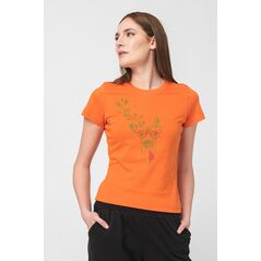 Tricou  cerb familie femei orange-m,  Tricouri | electropc.ro
