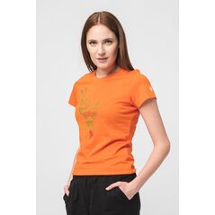 Tricou  cerb familie femei orange-s,  Tricouri | electropc.ro