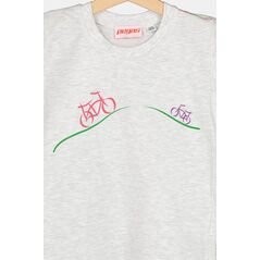 Tricou casual biciclete familie copii light grey-m,  Tricouri | electropc.ro