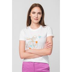 Tshirt casual f bicicleta color white-m,  Tricouri | electropc.ro