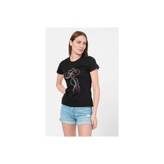 Tshirt casual f doamna cu... black-m,  Tricouri | electropc.ro