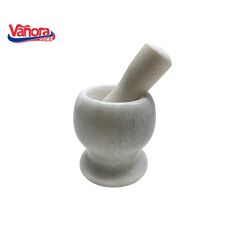Mojar cu pistil din marmura, dia 9.5 cm, alb, vanora home,  Accesorii bucatarie | electropc.ro
