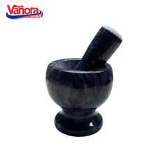 Mojar cu pistil din marmura, dia 9.5 cm, negru, vanora home,  Accesorii bucatarie | electropc.ro