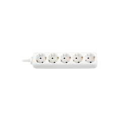 Prelungitor bachmann selly 5xcee7/3 pc, fara intrerupator, lungime cablu 1.5m, h05vv-f 3g1, alb,  Prelungitoare | electropc.ro