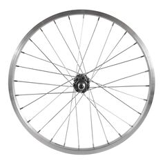 Roata fata luna 20'', 406x21, alu simplu, argintie natur, v-brake cn, butuc simplu argintiu, 28h, 3/8 old 13461,  Piese ciclism | electropc.ro