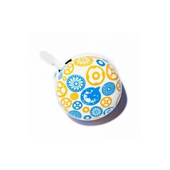 Sonerie ding-dong pegas 60mm, model 5, otel, alb cu albastru+maro,  Accesorii ciclism | electropc.ro