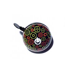 Sonerie ding-dong pegas 80mm, model 1, otel, negru cu galben+portocaliu,  Accesorii ciclism | electropc.ro