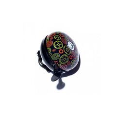 Sonerie ding-dong pegas 80mm, model 1, otel, negru cu galben+portocaliu,  Accesorii ciclism | electropc.ro