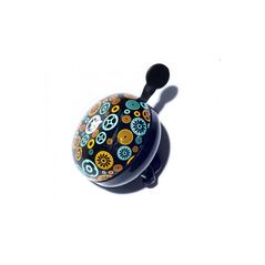 Sonerie ding-dong pegas 80mm, model 2, otel, negru cu bleu+portocaliu,  Accesorii ciclism | electropc.ro