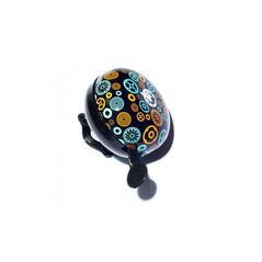 Sonerie ding-dong pegas 80mm, model 2, otel, negru cu bleu+portocaliu,  Accesorii ciclism | electropc.ro