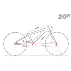 Bicicleta pegas mini drumet 20'' portocaliu turcoaz,  Biciclete | electropc.ro
