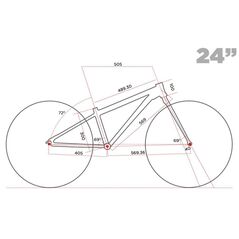 Bicicleta pegas mini drumet 24'' rosu alb,  Biciclete | electropc.ro