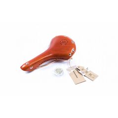 Sa piele pegas gs-06lcu, 280x155mm, sina cr-mo(cupru), nituri, logo stantat, prindere gentuta, crema si cheie pt. intretinere, saculet, manual, miere,  Piese ciclism | electropc.ro