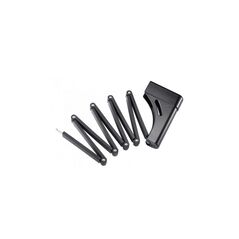 Antifurt pliabil sinox wl799, otel intarit 2mm x 9 zale, incuietoare otel intarit, cu suport, 2 chei, negru,  Accesorii ciclism | electropc.ro