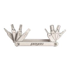 Mini set scule pegas 8 in 1 otel cr-v, imbus 2, 3, 4, 5, 6mm, surubelnita dreapta 5mm, surubelnita cruce ph 1, torx t25, culoare argintiu,  Accesorii ciclism | electropc.ro