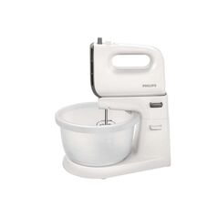 Mixer cu bol philips viva collection hr3745/00, 450 w, bol actionare automata, 5 viteze, functie turbo, alb/gri,  Mixere | electropc.ro