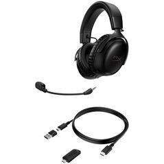 Casti gaming wireless hyperx cloud iii, dts headphone:x spatial audio, 2.4ghz, spuma cu memorie, microfon 10mm metal mesh si noise cancelling, pc/ps5/ps4/switch, negru,  Casti audio | electropc.ro