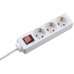 Prelungitor bachmann, 3 prize, 3m, tip schuko, indicator optic, intrerupator, protectie copii, culoare alba,  Prelungitoare | electropc.ro