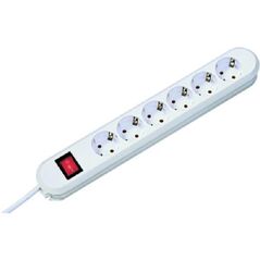 Prelungitor bachmann, 6 prize, impamantare, protectie copii ,intrerupator, 5 metri, alb,  Prelungitoare | electropc.ro