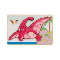 Puzzle din lemn pterodactil, 8 piese,  Jocuri educative | electropc.ro