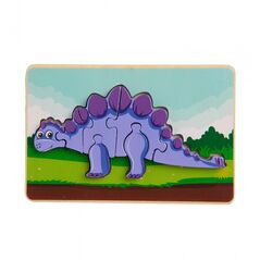 Puzzle din lemn stegozaur, 8 piese,  Jocuri educative | electropc.ro