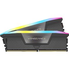 Memorie ram corsair vengeance rgb 64gb (2x32) ddr5 6000mhz, cl30 amd expo, black,  Memorii RAM Desktop | electropc.ro