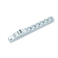 Bachmann prelungitor 19" 1he 6xschuko 1xls cordon 2,0m schuko;,  Cabinete metalice | electropc.ro