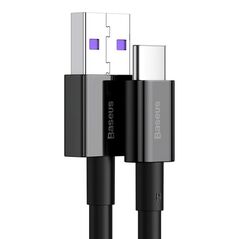 Cablu  alimentare si date baseus superior, fast charging data cable pt. smartphone, usb la usb type-c 66w, 2m, negru,  Cabluri periferice | electropc.ro