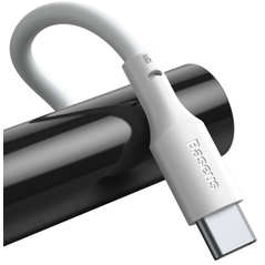 Cablu alimentare si date baseus simple wisdom, fast charging data cable pt. smartphone, usb la usb type-c 5a (2buc/set), 1.5m, alb,  Cabluri periferice | electropc.ro