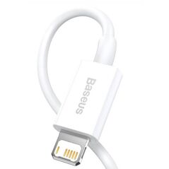Cablu alimentare si date baseus superior, fast charging data cable pt. smartphone, usb la lightning iphone 2.4a, 1.5m, alb,  Cabluri periferice | electropc.ro