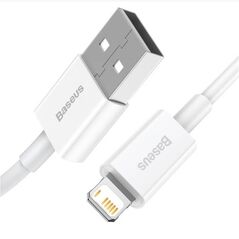 Cablu alimentare si date baseus superior, fast charging data cable pt. smartphone, usb la lightning iphone 2.4a, 1.5m, alb,  Cabluri periferice | electropc.ro