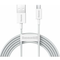 Cablu alimentare si date baseus superior, fast charging data cable pt. smartphone, usb la micro-usb 2a, 2m, alb,  Cabluri periferice | electropc.ro