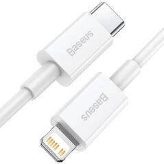 Cablu baseus superior catlys-a02 1m, alb,  Cabluri periferice | electropc.ro