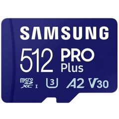 Card microsdxc samsung pro plus mb-md512sb/ww 512gb, class 10 + adaptor,  Carduri memorie | electropc.ro