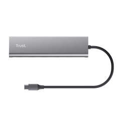 Hub trust halyx, 5 porturi usb-c 3.2 gen 1: 1 usb-c 100w pd port / 4 usb-c data ports, usb pd 3.0, gri,  Hub-uri USB | electropc.ro