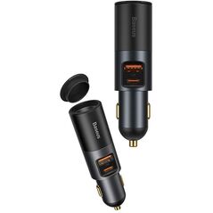 Incarcator auto baseus share together, 1 x usb output 5v/3a, 1 x usb type-c max 5v/3a si 1 x bricheta auto 60w, total output 120w, pt. bricheta auto, gri,  Incarcatoare telefoane | electropc.ro