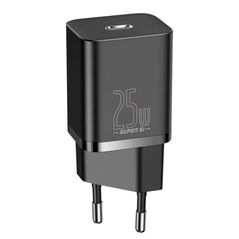 Incarcator baseus super si, quick charge 25w, 1 x usb type-c 5v/3a, negru,  Incarcatoare telefoane | electropc.ro