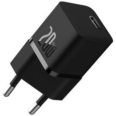 Incarcator retea baseus, gan5 fast charger mini 20w, 1 x usb type-c 5v/3a, negru,  Incarcatoare telefoane | electropc.ro