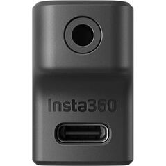 Insta360 microphone adapter ace/ace pro, 1 x usb-c female input, 1 x usb-c integrated male input, 1 x 1/8" / 3.5 mm input, negru,  Alte accesorii foto & video | electropc.ro