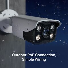 "tp-link camera ir de supraveghere bullet pentru exterior vigic340(6mm), senzor imagine: cmos 1/3"", lentila 6mm, f1.6,weatherproof: ip66, infrarosu: 30m, detectare: 128m, observare: 53m, recunoastere: 26m, identificare: 13m, unghi vizualizare:horizontal ,  Camere supraveghere IP | electropc.ro
