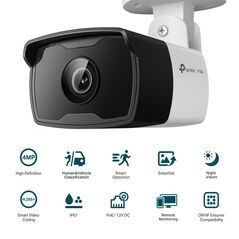 "tp-link camera ir de supraveghere bullet pentru exterior vigic340i(2.8mm), senzor imagine: cmos 1/3"", lentila 2.8mm, f2.2,weatherproof: ip67, infrarosu: 30m, detectare: 60m, observare: 25m, recunoastere: 12m, identificare: 6m, unghi vizualizare:horizont,  Camere supraveghere IP | electropc.ro