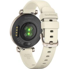Ceas garmin lily 2 classic, display amoled, dimensiune afisaj 35.4 mm, rezolutie afisaj 240 x 201 pixeli, memorie 8gb, autonomie pana la 5 zile, rezistanta la apa pana la 5 atm, greutate: 24,4g, ramăcrem auriu, curea cafenie din material textil,  SmartWatch-uri | electropc.ro