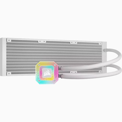 Corsair liquid cooler icue h150i elite capellix xt white  cold plate material copper radiator material aluminum pwm yes corsair icue compatibility yes tubing length 450mm coldplate dimensions 56 x 56mm tubing material white sleeved low-permeation rubber r,  Ventilatoare carcasa | electropc.ro