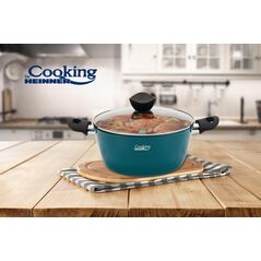 Cratita aluminiu+capac, 22x9.5 cm, 3.5 l, syvota ,cooking by heinner,  Tavi copt | electropc.ro