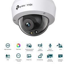 Tp-link camera ir de supraveghere dome pentru exterior vigi c240i(2.8mm), senzor imagine: cmos 1/3", lentila 2.8mm, f2.2, weatherproof: ip67, infrarosu: 30m, unghi vizualizare: horizontal fov: 88.8°, vertical fov: 48.9°, diagonal fov: 106.5°, detectare: 6,  Camere supraveghere IP | electropc.ro