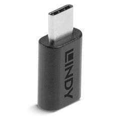 Adaptor lindy usb 3.2 type c la c, dimensiuni 26.5x13x7.5mm, latime de banda suportata 20gbps, negru,  Cabluri video | electropc.ro