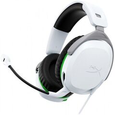 Casti gaming cu fir hyperx cloudx stinger 2 xbox/pc, jack 3,5mm pentru conectare direct la controller, drivere 50mm, slidere gradate, microfon cu noise cancelling, spuma cu memorie, alb,  Casti audio | electropc.ro