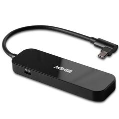Hub lindy 4 porturi, interfata usb 3.2 gen2, latime de banda suportata 10 gbps, power delivery 3.0 pana la 100w (20v 5a), chipset vl102+, gl3590, negru,  Hub-uri USB | electropc.ro